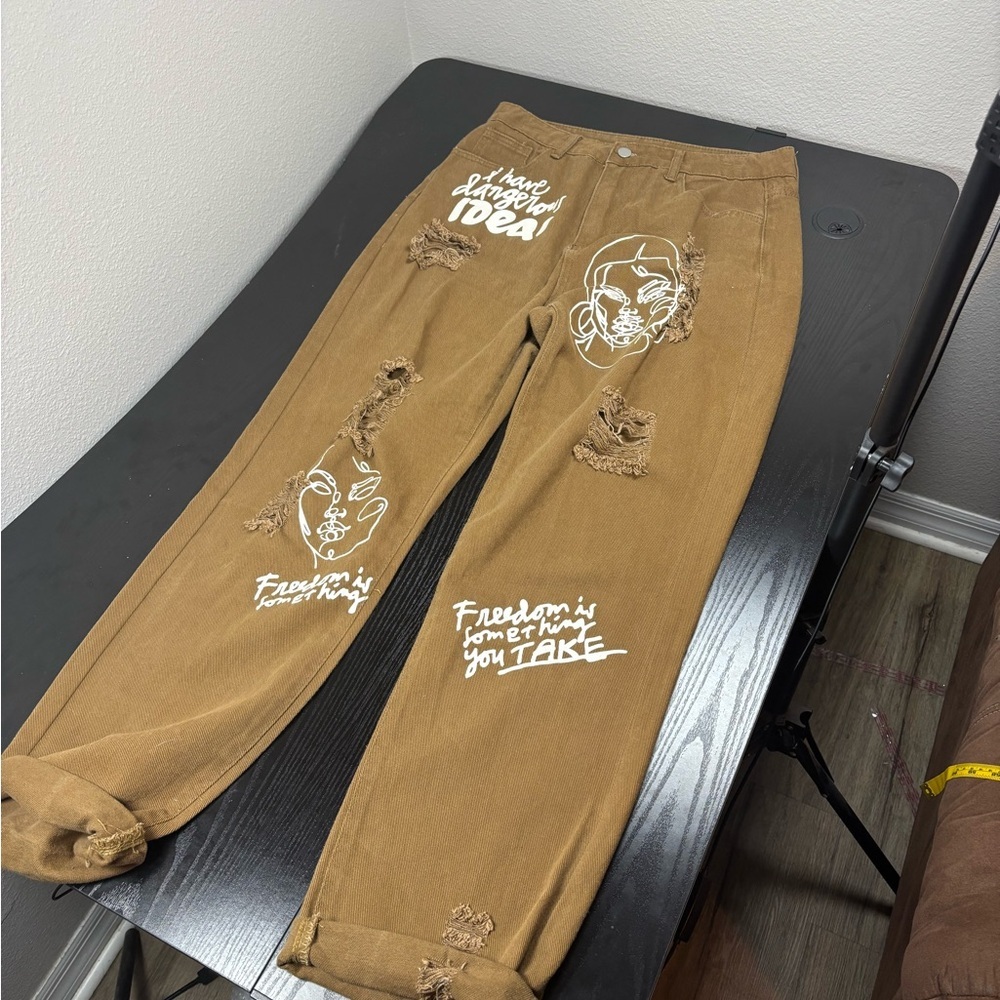 SHEIN‎ Tan Corduroy Pants